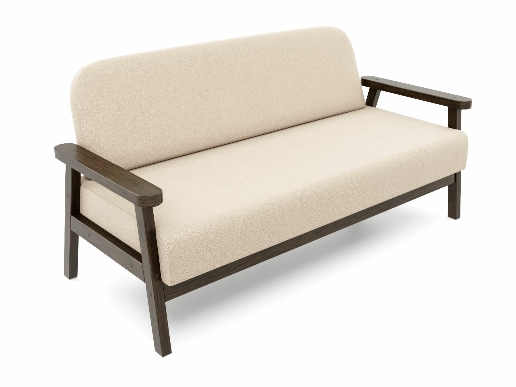 фото Диван прямой Arsko Флори М Венге/Велюр бежевый