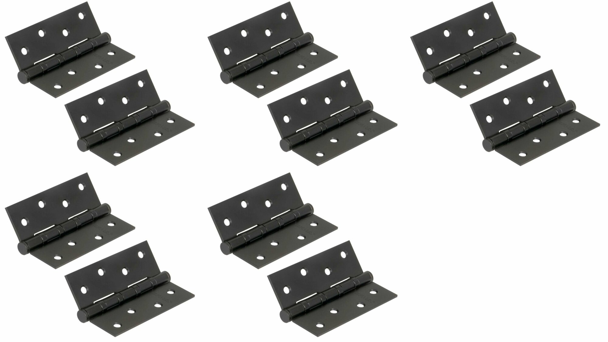 Петля универсальная Fuaro (Фуаро) IN4400U-BL BL (4BB/BL 100x75x2,5), чёрный матовый, упаковка блистер (комплект 10 штук)