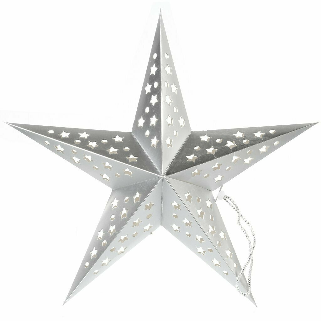 Елочное украшение Звезда серебро 45 см SYZWX-202296