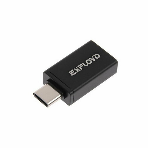 Переходник EX-AD-297, с Type-C на USB, музыка + гарнитура, черный