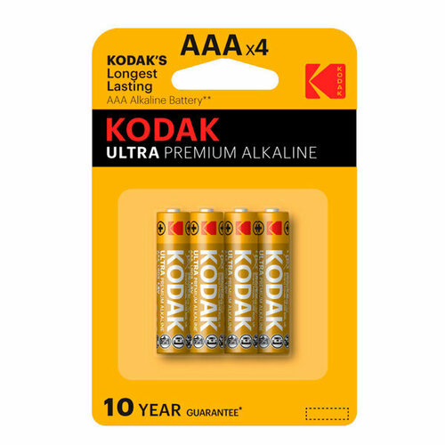 Батарейка AAA LR03 (Kodak) (4шт.) ULTRA PREMIUM батарейка cr2032 kodak bl 5 шт