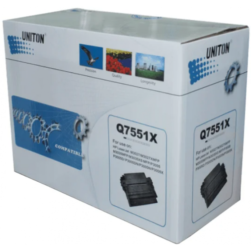 Q7551X Uniton совместимый черный тонер-картридж для HP LaserJet M3027/ M3035/ P3005 (13 000стр) q7551x goodwill совместимый черный тонер картридж для hp laserjet m3027 m3035 p3005 13 000стр