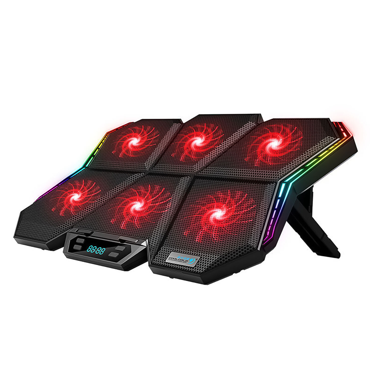 Подставка для ноутбука COOLCOLD Ice Magic 6 с подсветкой RGB и 6 бесшумными вентиляторами