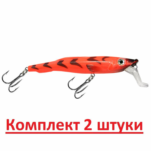 фото Воблер aqua снеток sr 80mm, цвет 060 (красная макрель), 2 штуки