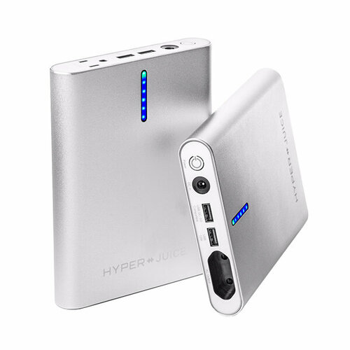 Hyper Портативный аккумулятор HyperJuice AC Battery Pack QC3.0 3A/2USB/26000mAh Silver серебристый HJAC-100-EU