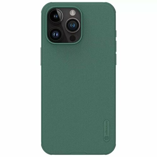 Накладка Nillkin Frosted Shield Pro пластиковая для iPhone 15 Pro Max Green (зеленая) накладка nillkin frosted shield pro пластиковая для meizu 20 pro blue синяя