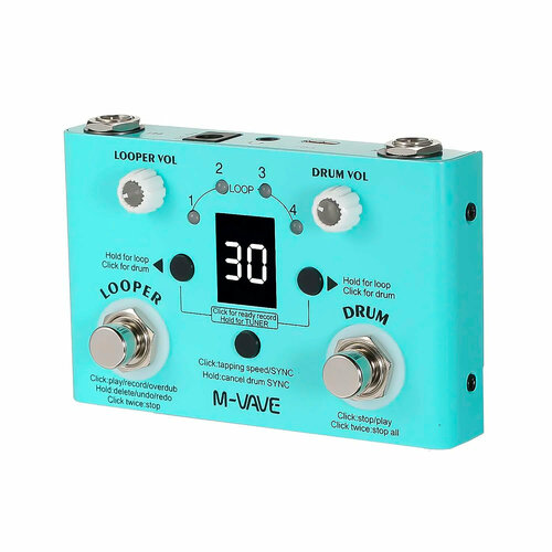 Педаль эффектов для электрогитары M-VAVE LOOPER DRUM 6290₽