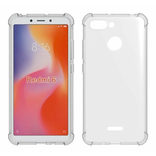 Чехол задняя-панель-накладка-бампер MyPads Tocco для Xiaomi Redmi 6 с усиленной защитой углов противоударный прозрачный чехол задняя панель накладка бампер mypads tocco для xiaomi redmi 6a с усиленной защитой углов противоударный прозрачный