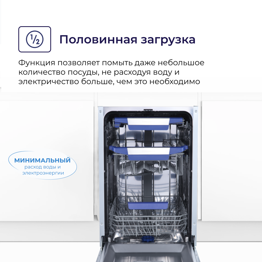 Встраиваемая посудомоечная машина 45 см VMB4602 - фотография № 9