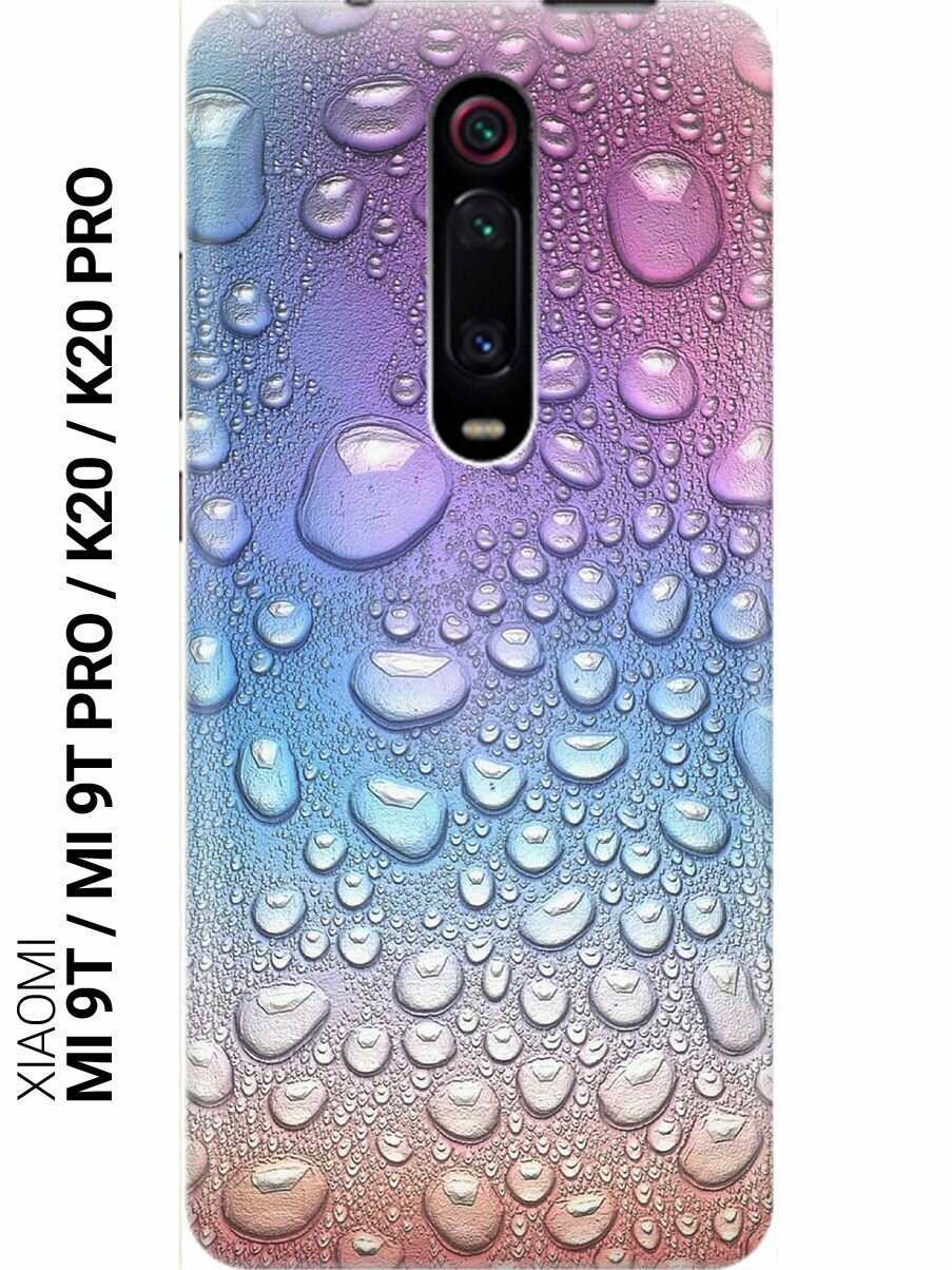 Ультратонкий силиконовый чехол-накладка для Xiaomi Mi 9T / Mi 9T Pro / K20 / K20 Pro с принтом "Множество капель"