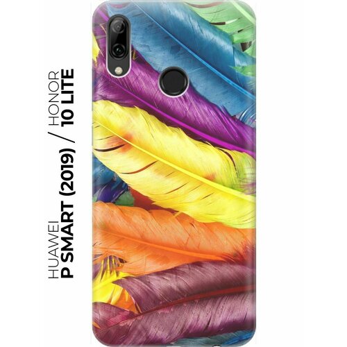 RE: PA Накладка Transparent для Huawei P Smart (2019) / Honor 10 Lite с принтом Разноцветные перья re pa накладка transparent для huawei p smart 2021 с принтом разноцветные перья