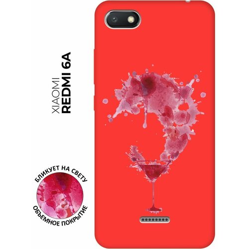 Матовый чехол Cocktail Splash для Xiaomi Redmi 6A / Сяоми Редми 6А с 3D эффектом красный силиконовый чехол с принтом cocktail splash для xiaomi redmi 6a сяоми редми 6а