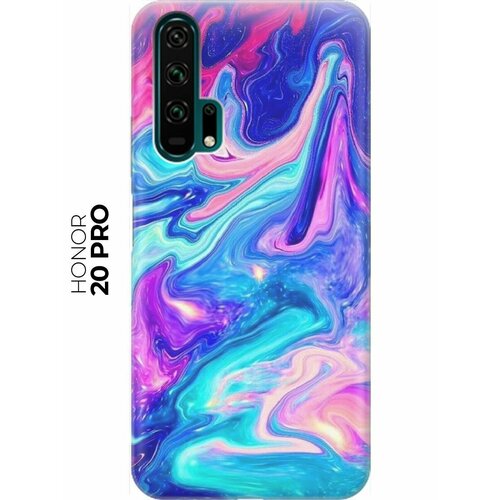 RE: PA Накладка Transparent для Honor 20 Pro с принтом Сине-розовые краски re pa накладка transparent для honor 10i 20e с принтом сине розовые краски