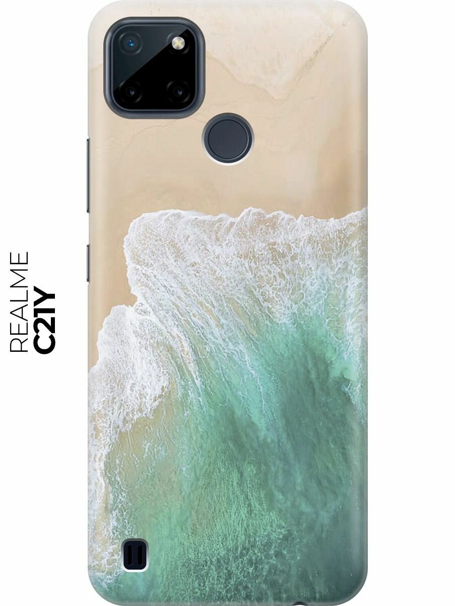 Силиконовый чехол Лазурное море и песок на Realme C21Y / Рилми С21у