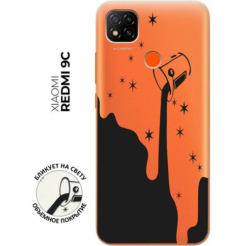 Силиконовый чехол с принтом Magic Paint для Xiaomi Redmi 9C / Сяоми Редми 9С чехол книжка на xiaomi redmi 9c сяоми редми 9с с 3d принтом magic rhombs p золотистый