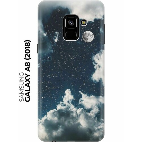 силиконовый чехол лунное небо на samsung galaxy a8 2018 самсунг а8 2018 Силиконовый чехол Лунное небо на Samsung Galaxy A8 (2018) / Самсунг А8 2018