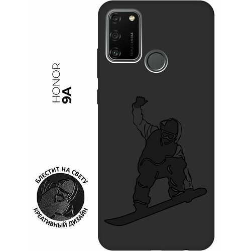 Матовый чехол Snowboarding для Honor 9A / Хонор 9А с эффектом блика черный матовый чехол snowboarding для honor 30 хонор 30 с эффектом блика черный