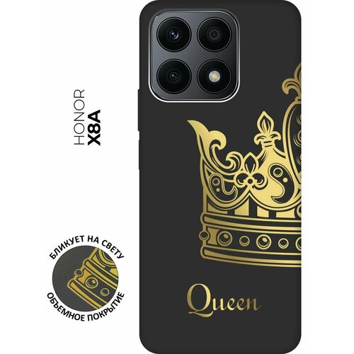 Матовый чехол True Queen для Honor X8a / Хонор Х8А с 3D эффектом черный матовый чехол true queen для honor 80 хонор 80 с 3d эффектом черный