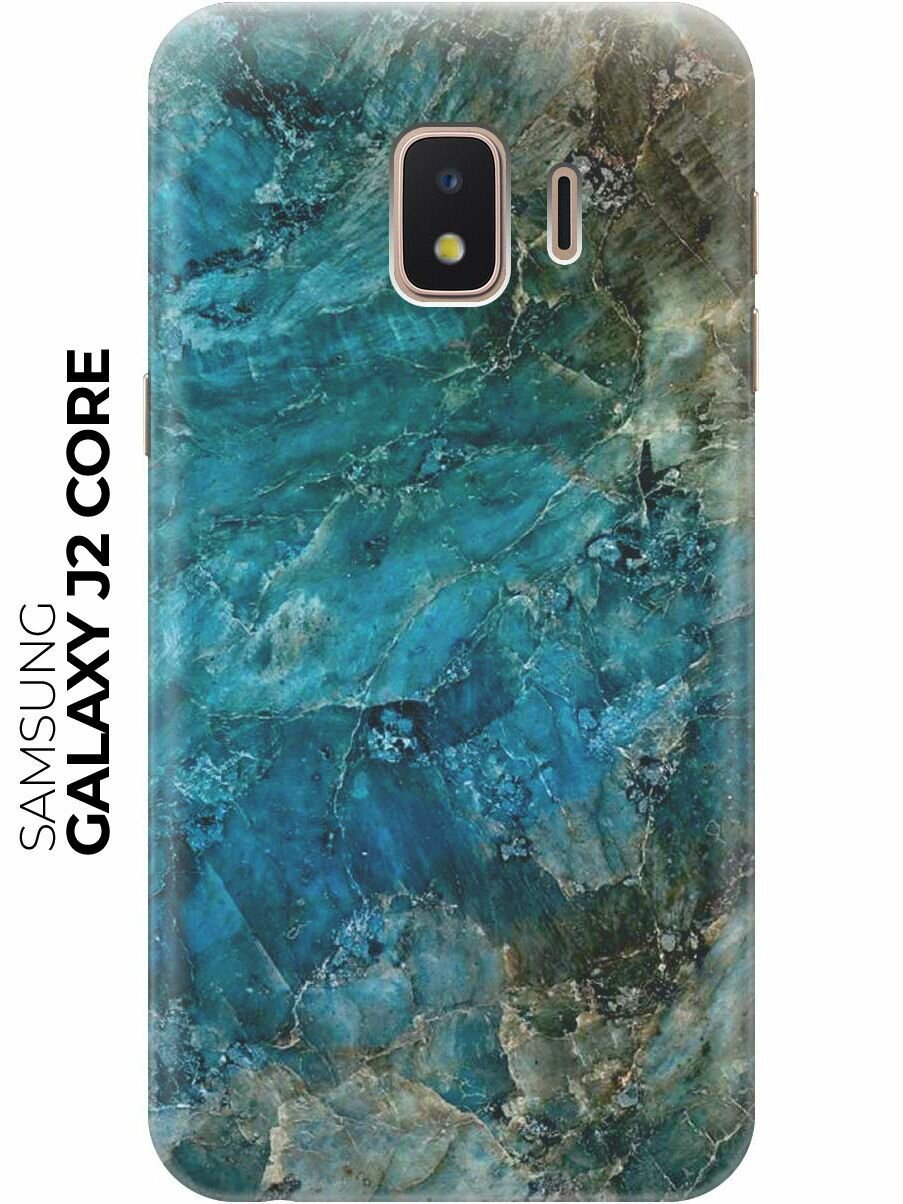 Чехол - накладка ArtColor для Samsung Galaxy J2 Core с принтом "Синий мрамор"