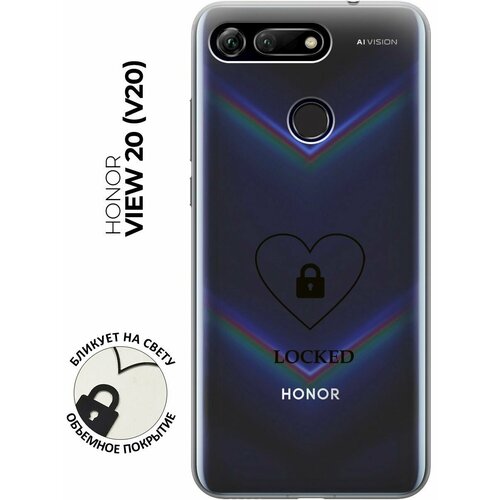 Силиконовый чехол с принтом Locked для Honor View 20 (V20) / Хонор Вив 20 силиконовый чехол розовые линии на honor view 20 v20 хонор вив 20