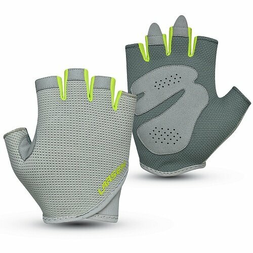 Перчатки для фитнеса Larsen 04-22Grey/Lime Xs