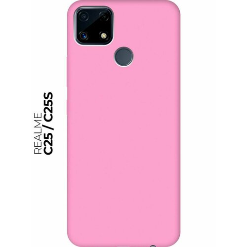 Матовый чехол на Realme C25 / C25S / Рилми С25 / С25с Soft Touch розовый силиконовый чехол руны на realme c25 c25s реалми с25 c25s