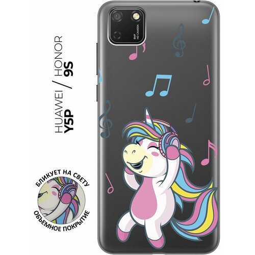 Силиконовый чехол с принтом Musical Unicorn для Honor 9S / Huawei Y5P / Хуавей У5Р / Хонор 9с силиконовый чехол с принтом all flowers for you для honor 9s huawei y5p хуавей у5р хонор 9с