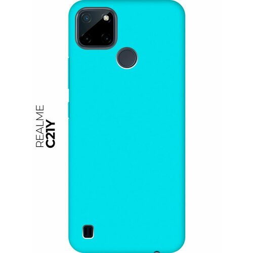 Матовый чехол на Realme C21Y / Рилми С21у Soft Touch мятный