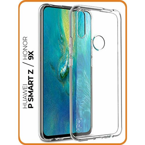 Силиконовый чехол на Honor 9X / 9X Premium / Huawei P Smart Z / Y9 Prime (2019) / Хуавей Хонор 9Х прозрачный