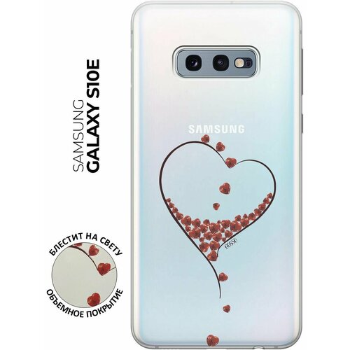 Ультратонкий силиконовый чехол-накладка Transparent для Samsung Galaxy S10e с 3D принтом Little hearts ультратонкий силиконовый чехол накладка transparent для samsung galaxy s10e с 3d принтом little hearts