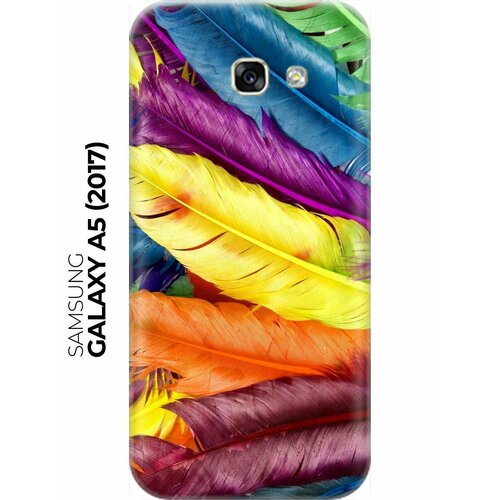 RE: PA Накладка Transparent для Samsung Galaxy A5 (2017) с принтом Разноцветные перья re pa накладка transparent для samsung galaxy s10e с принтом разноцветные перья