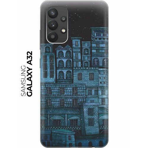 Чехол - накладка ArtColor для Samsung Galaxy A32 с принтом Ночь над городом чехол накладка artcolor для samsung galaxy s21 ultra с принтом ночь над городом
