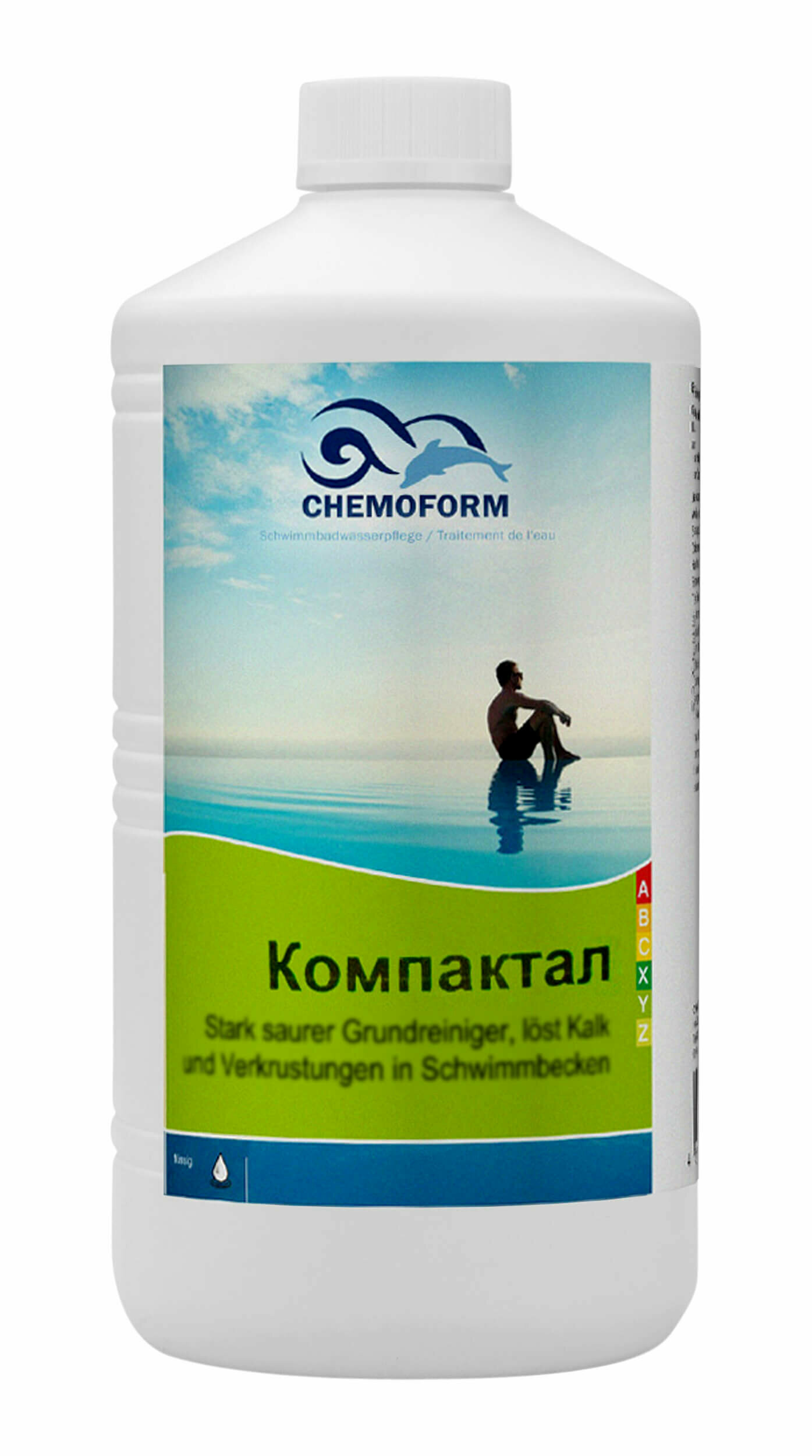 Компактал, CHEMOFORM, 1 л, Средство для очистки поверхности для открытых бассейнов