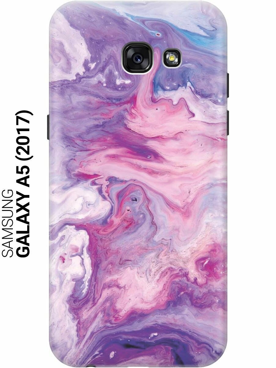 GOSSO Ультратонкий силиконовый чехол-накладка для Samsung Galaxy A5 (2017) с принтом "Purple Marble"