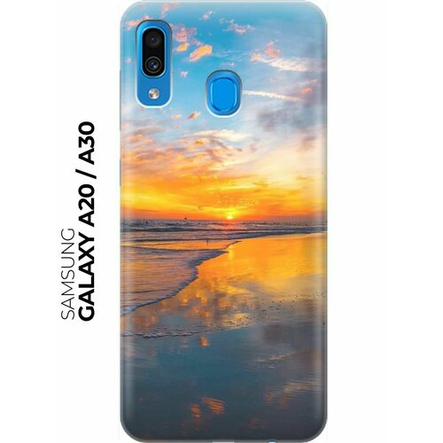 RE: PA Накладка Transparent для Samsung Galaxy A20 / A30 с принтом Закат на пляже re pa накладка transparent для samsung galaxy a02s с принтом закат на пляже