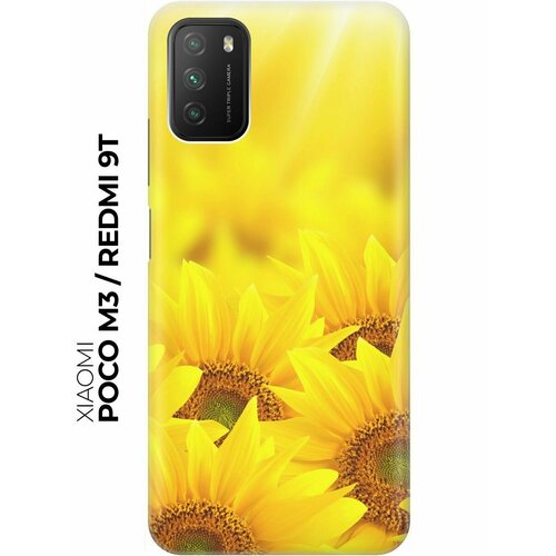 RE: PA Накладка Transparent для Xiaomi Poco M3 / Redmi 9T с принтом Подсолнухи re pa накладка transparent для xiaomi poco m3 redmi 9t с принтом торжество красок