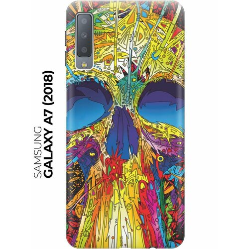 RE: PAЧехол - накладка ArtColor для Samsung Galaxy A7 (2018) с принтом Череп красок пластиковый чехол цветочная прическа на samsung galaxy a7 2018 самсунг галакси а7 2018