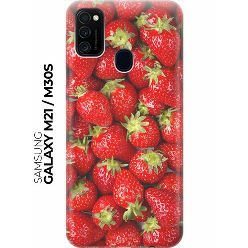 RE: PA Накладка Transparent для Samsung Galaxy M21 / M30s с принтом Клубника re pa накладка transparent для samsung galaxy m21 m30s с принтом разноцветный дым