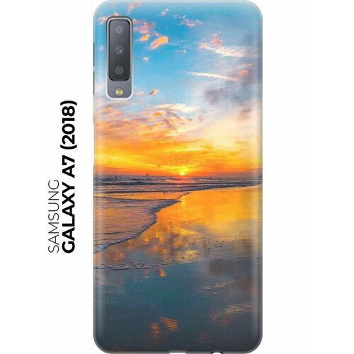 RE: PA Накладка Transparent для Samsung Galaxy A7 (2018) с принтом Закат на пляже силиконовый чехол закат на море на samsung galaxy a7 2018 самсунг а7 2018