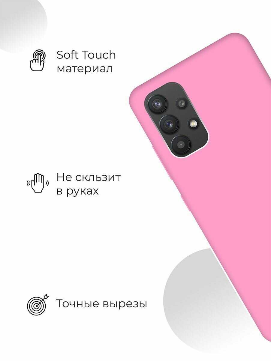 Чехол - накладка Soft Sense для Samsung Galaxy A32 розовый — фото 1
