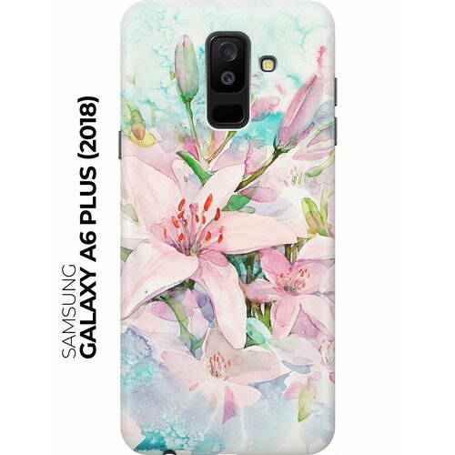 RE: PAЧехол - накладка ArtColor для Samsung Galaxy A6 Plus (2018) с принтом Нежные розовые цветы силиконовый чехол на samsung galaxy a6 plus 2018 енот для самсунг галакси а6 плюс