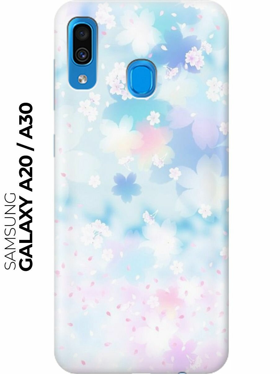 RE:PA Накладка Transparent для Samsung Galaxy A20 / A30 с принтом "Цветение сакуры"