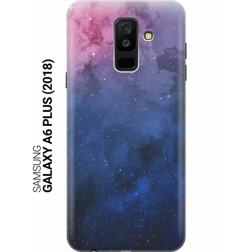 ультратонкий силиконовый чехол накладка для samsung galaxy a8 2018 с принтом звездное зарево GOSSO Ультратонкий силиконовый чехол-накладка для Samsung Galaxy A6 Plus (2018) с принтом Звездное зарево