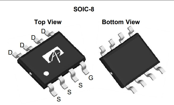 Микросхема AO4468 N-Channel MOSFET 30V 10.5A SO-8