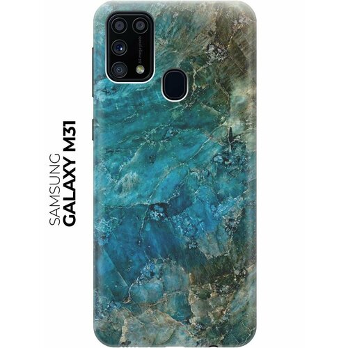 Чехол - накладка ArtColor для Samsung Galaxy M31 с принтом Синий мрамор чехол накладка artcolor для samsung galaxy m31 с принтом дали