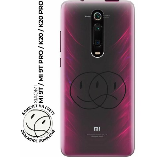 Силиконовый чехол с принтом Two Faces для Xiaomi Mi 9T / Mi 9T Pro / K20 / K20 Pro / Сяоми Ми 9Т / Ми 9Т Про силиконовый чехол с принтом musical unicorn для xiaomi mi 9t mi 9t pro k20 k20 pro сяоми ми 9т ми 9т про