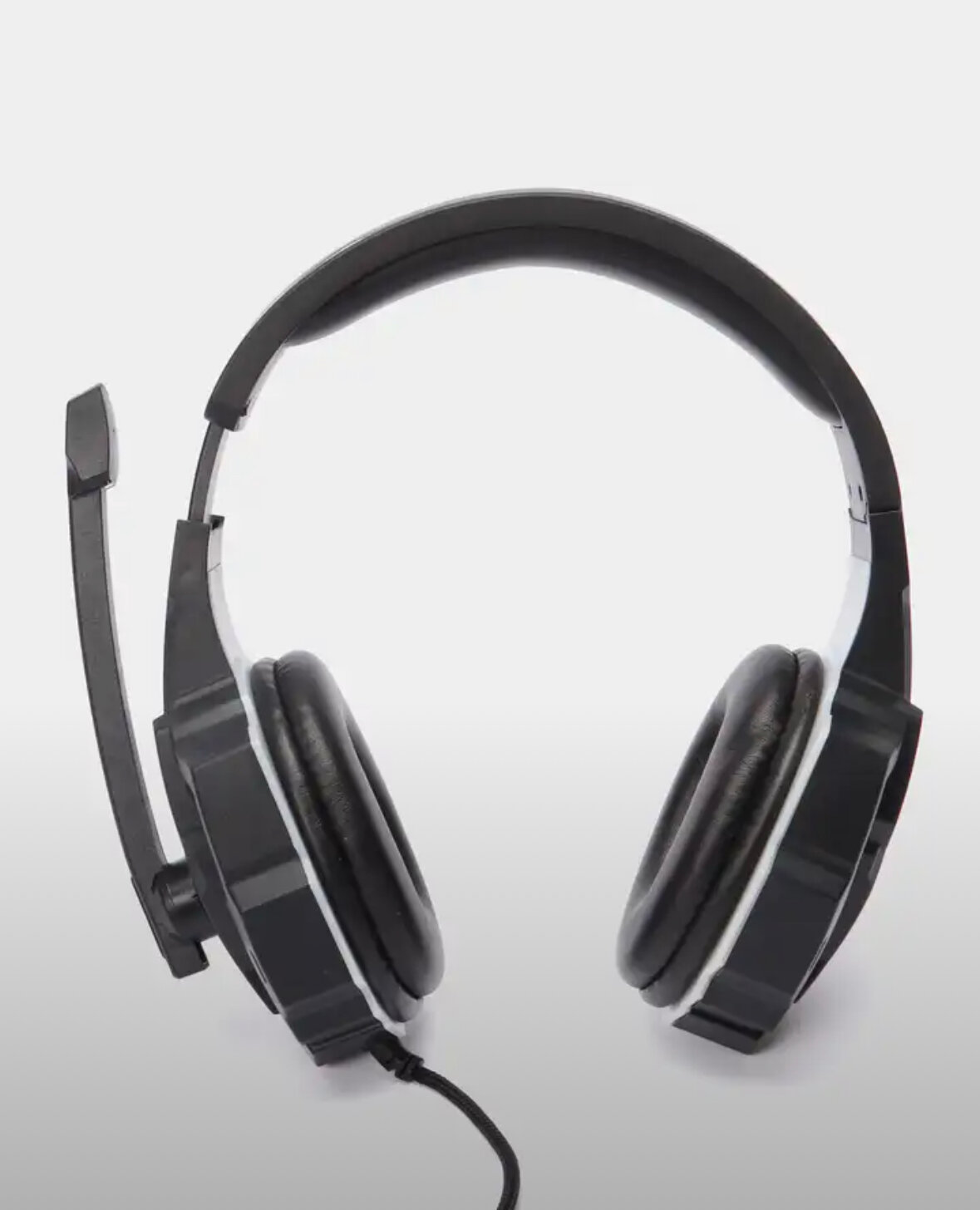 Игровые геймерские накладные наушники с микрофоном Rapture GM K5000, проводные 1.2м, RGB-подсветка, черные — фото 4