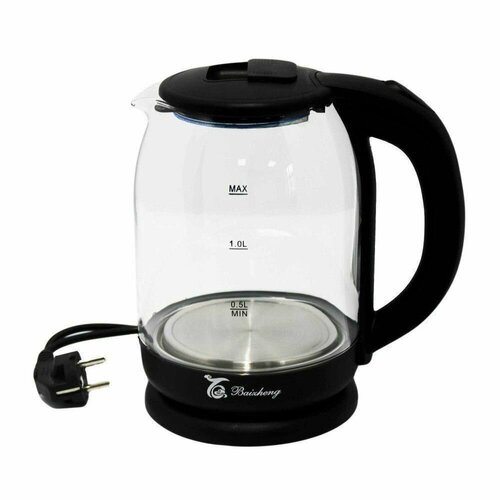 Чайник стеклянный электрический 2 Л 18 КВТ 5853957 СМ черный 139900₽