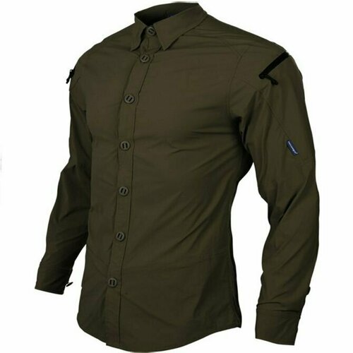 Тактическая рубашка EmersonGear Blue Label ZIP Triple Tech Tac-Shirt (цвет Ranger Green)