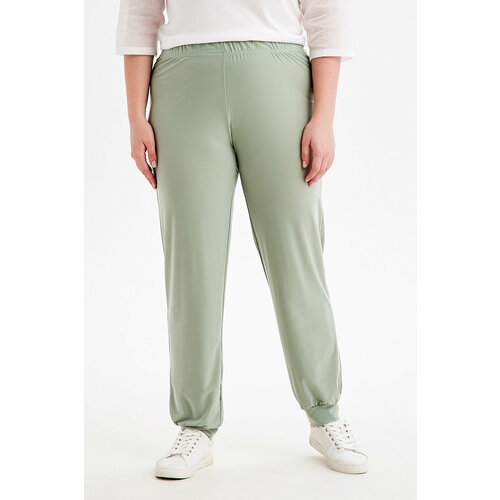 фото Брюки olsi, размер 66, зеленый